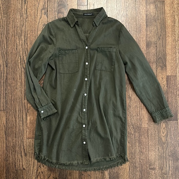 Zilcremo Dresses & Skirts - Button Down Tunic Dress Large